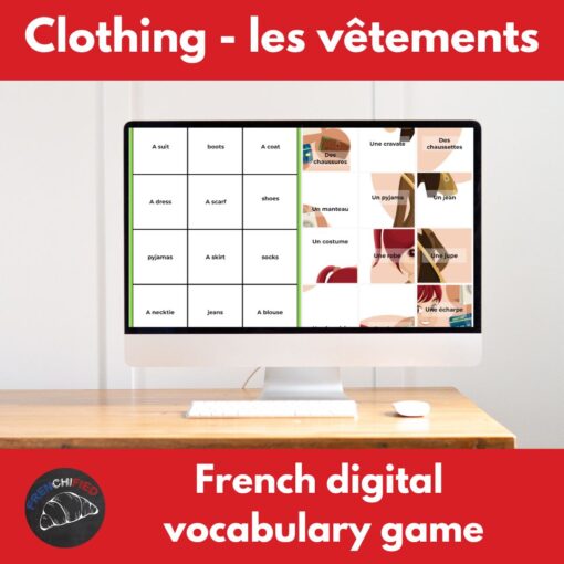 French clothing vocabulary digital practice