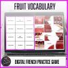 French fruits vocabulary digital game