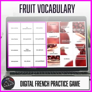 French fruits vocabulary digital game