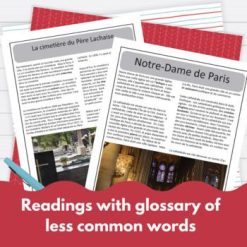 Paris monuments French readings bundle