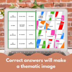 French school supply vocabulary digital game 8 French school supply vocabulary digital game