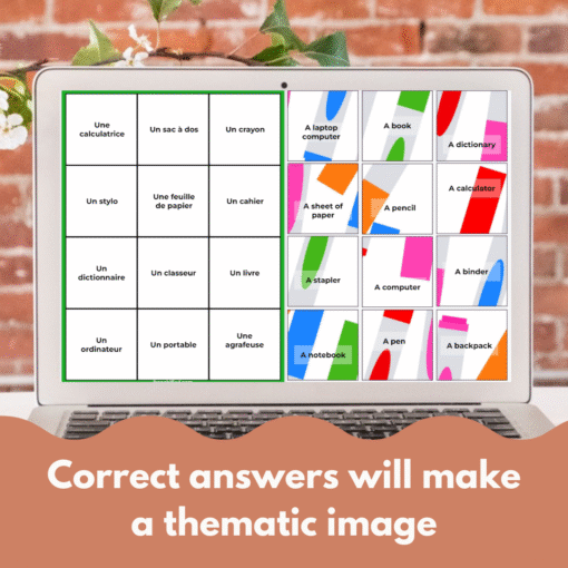 French school supply vocabulary digital game - Image 4