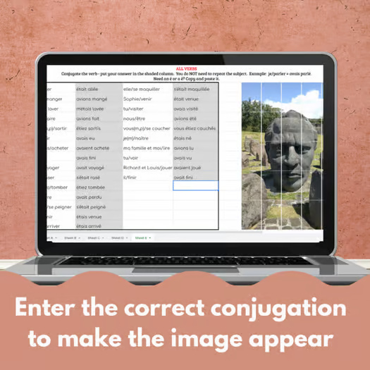 French plus que parfait verbs - Hidden pictures game 3 French plus que parfait verbs - Hidden pictures game - Image 3