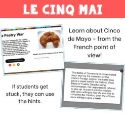 Cinq mai French digital escape game