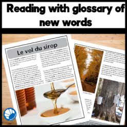 The great maple syrup heist French reading comprehension activity
