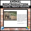 Reintroduction des animaux French reading