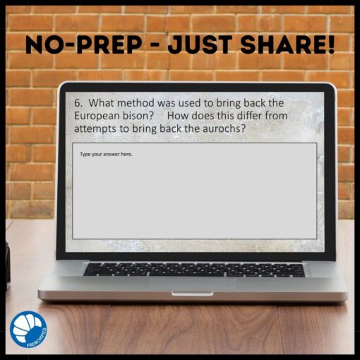 La réintroduction des animaux French reading activity for Google Drive - Image 4