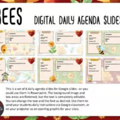 6 Cute bees agenda slides for Google Drive/Powerpoint/Smartboard 6 6 Cute bees agenda slides for Google Drive/Powerpoint/Smartboard