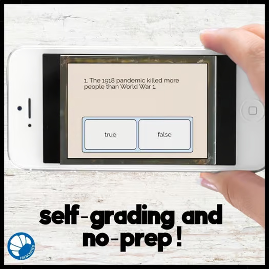 1918 Flu French reading comprehension activity for Boom Cards™ 3 1918 Flu French reading comprehension activity for Boom Cards™