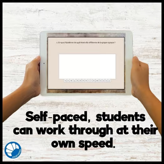 1918 Flu French reading comprehension activity for Boom Cards™ 4 1918 Flu French reading comprehension activity for Boom Cards™