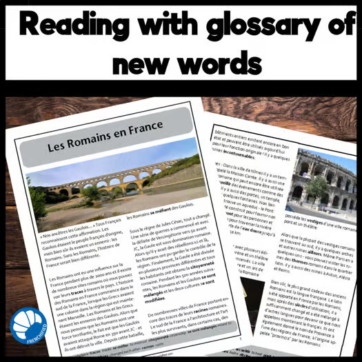 Romans in France French reading comprehension activity 3 Romans in France French reading comprehension activity - Image 3