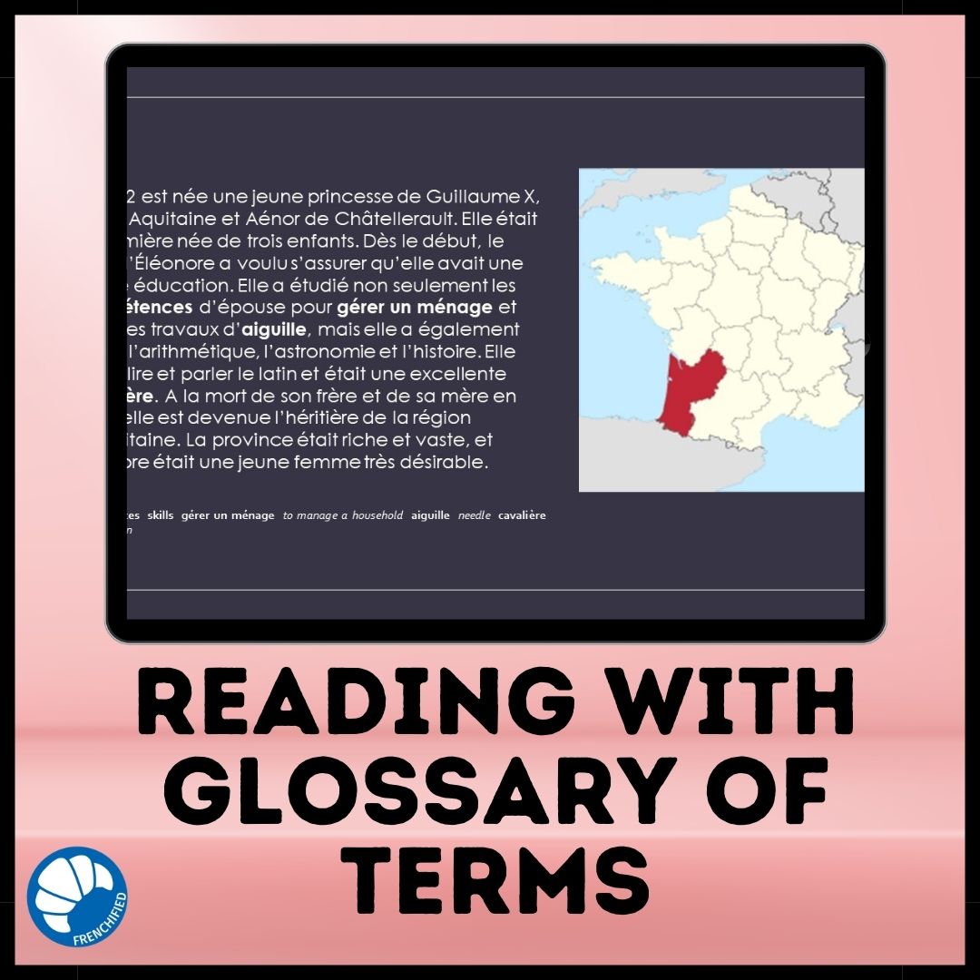 Alternative view of Eleanor of Aquitaine French reading -  Google™ Slides version