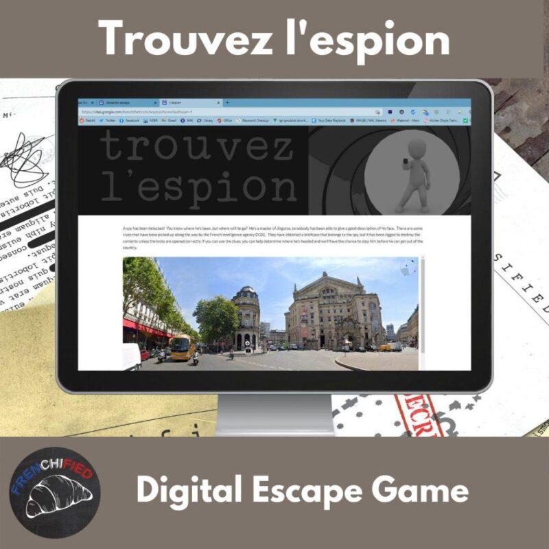 French clothing vocabulary digital escape game