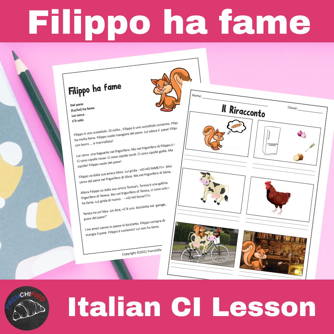 Filippo ha fame Italian lesson