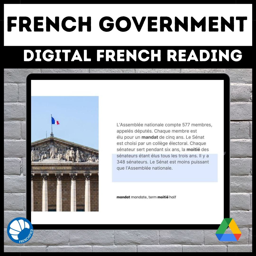 The French Government French reading for Google™ Drive 1 French Government French reading