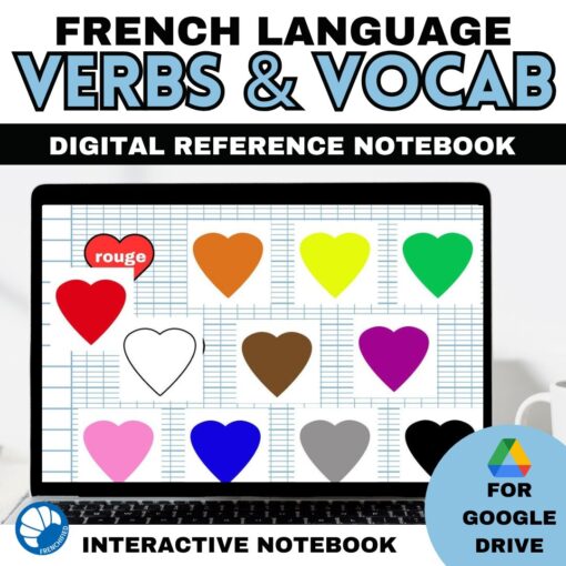 French vocabulary and verbs interactive notebook