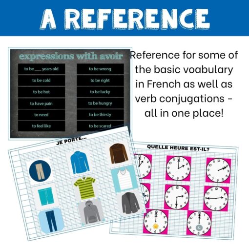 French vocabulary and verbs Interactive notebook for Google™ Drive - Image 4