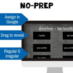 Alternative view of French verbs Interactive notebook for Google™ Drive