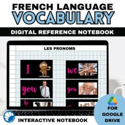 French vocabulary interactive notebook