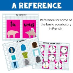 French Vocabulary Interactive notebook for Google™ Drive
