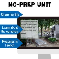 Alternative view of Pere Lachaise French reading comprehension activity for Google Drive™