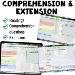 Pere Lachaise French reading comprehension activity for Google Drive™