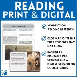 The Knights Templar French reading activity