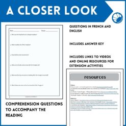 The Knights Templar French reading activity