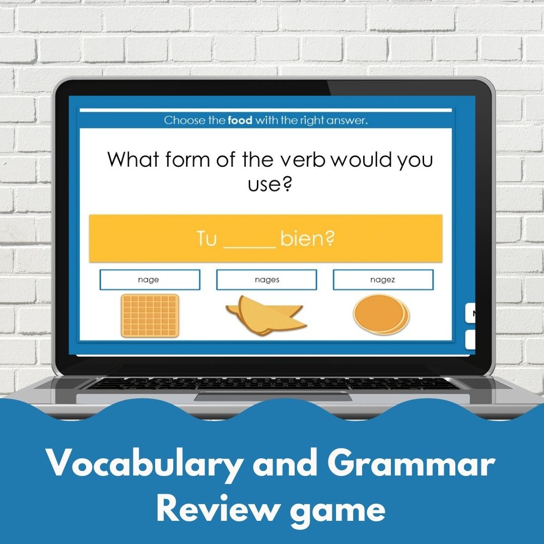 Alternative view of Plugged-in French level 1 unit 2 digital review game: J'aime!
