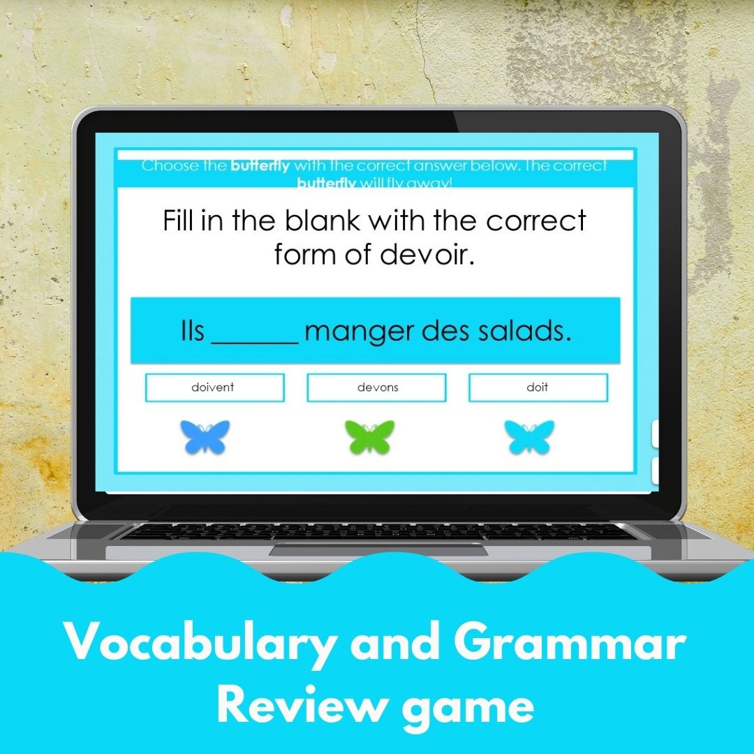 Alternative view of Plugged-in French level 1 unit 7 digital review game: Chez moi