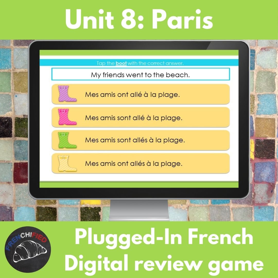 Plugged-in French level 1 unit 8 digital review game: Paris