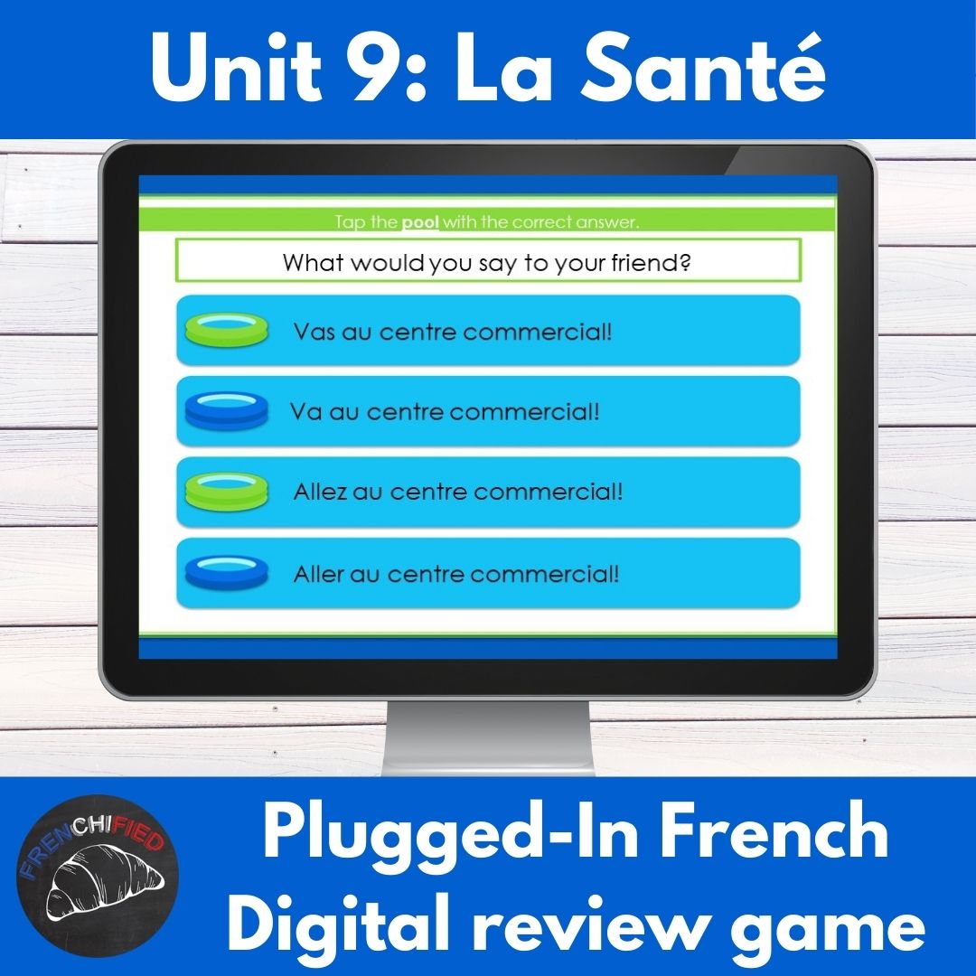 Plugged-in French level 1 unit 9 digital review game: la santé