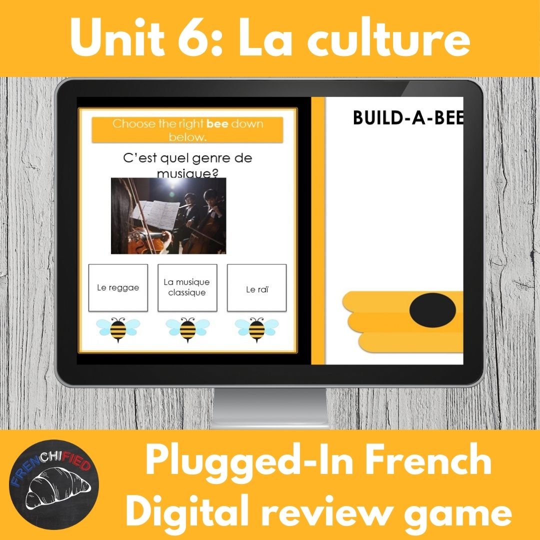 Plugged-in French level 2 unit 6 digital review game: la Culture