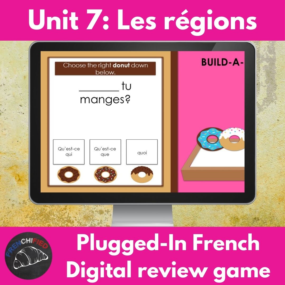 Plugged-in French level 2 unit 7 digital review game: les régions