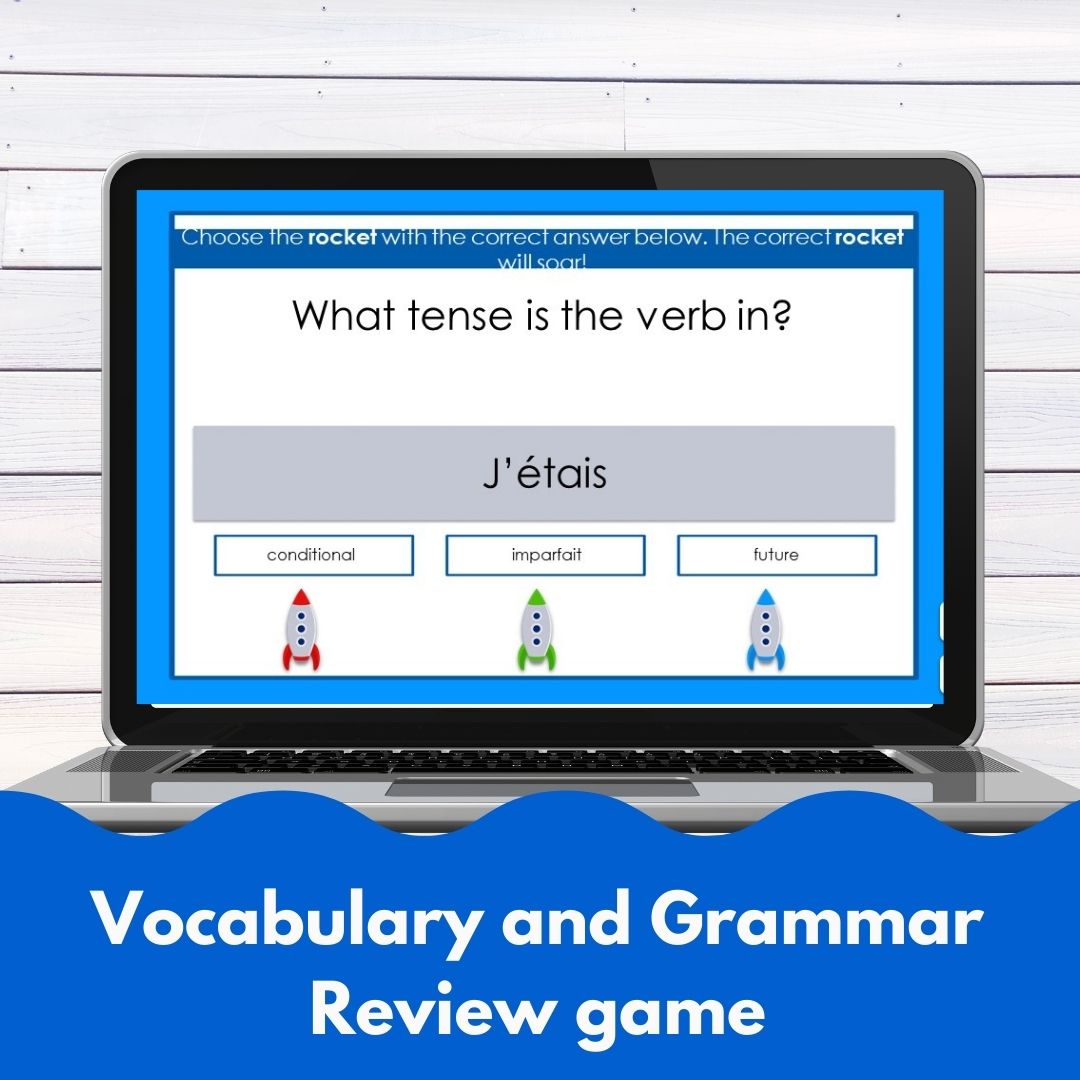 Alternative view of Plugged-in French level 2 unit 9 digital review game: la vie moderne