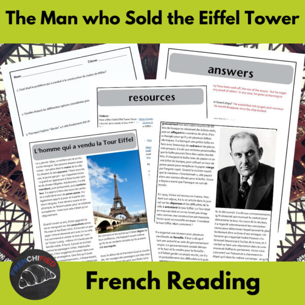 The Man who Sold the Eiffel Tower French reading