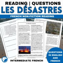 Natural Disasters French reading