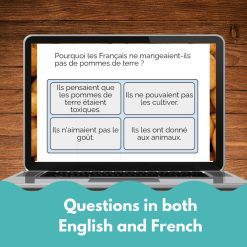 Antoine-Augustin Parmentier French reading comprehension activity Boom™ cards version 8 Antoine-Augustin Parmentier French reading comprehension activity Boom™ cards version