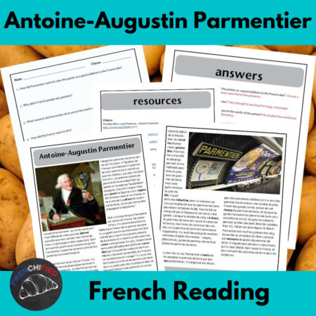 Parmentier French reading printable activity