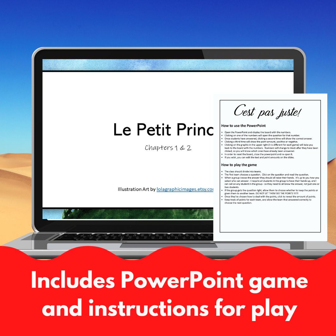 Alternative view of The Little Prince/Le Petit Prince chapters 1-2 It's Not Fair Game