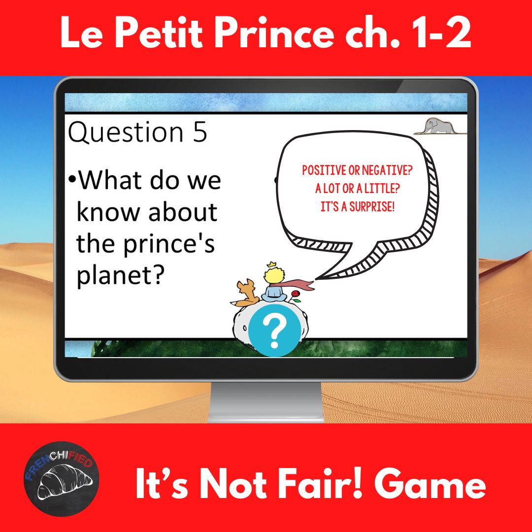 The Little Prince/Le Petit Prince chapters 1-2 It's Not Fair Game