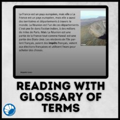 Alternative view of Le Piton de la Fournaise French reading activity Google™ drive version