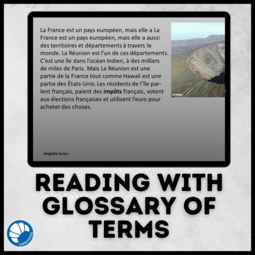 Le Piton de la Fournaise French reading activity Google™ drive version - Image 2
