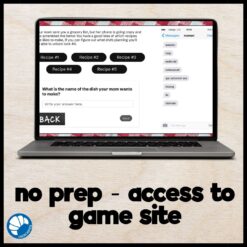 La Recette Perdue French food vocabulary digital escape game