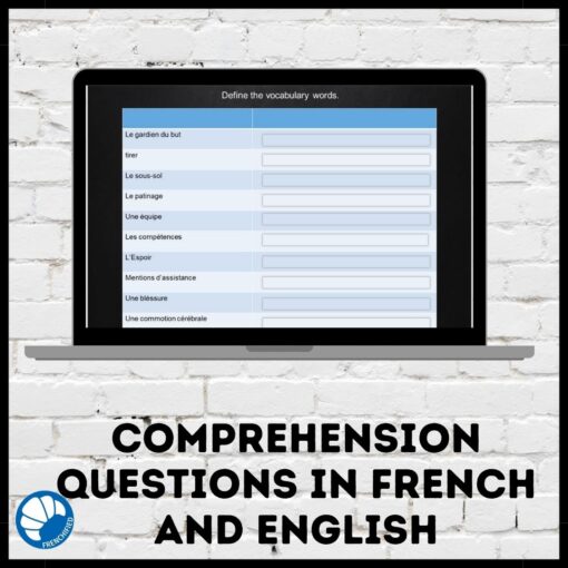 Sidney Crosby French reading activity Google drive version - Image 3