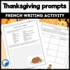 French Thanksgiving writing prompts