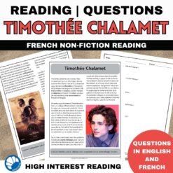 Timothee Chalamet French reading
