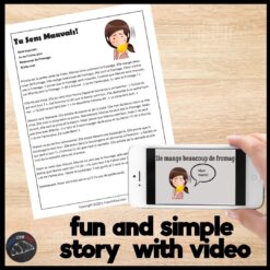 Alternative view of Tu Sens Mauvais French CI Lesson - comprehensible input