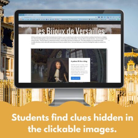 Versailles digital escape game in French and English