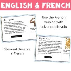 Versailles digital escape game in French and English